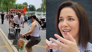 Daniela Alvarado casi fue atropellada en China