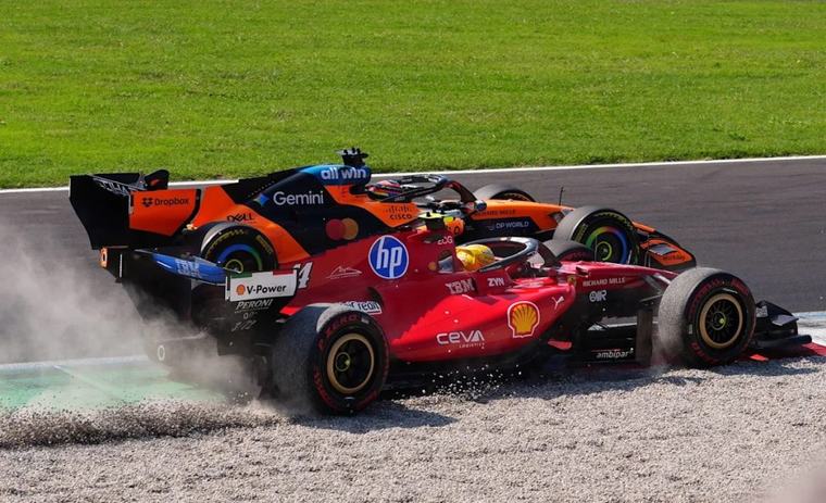 Se reanuda en Monza la carrera, interrumpida por accidente de Leclerc