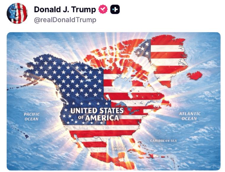 Sheinbaum: México “no es colonia de ningún país” frente a mapa de Trump